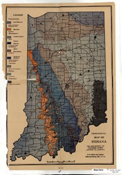 Geological map of Indiana