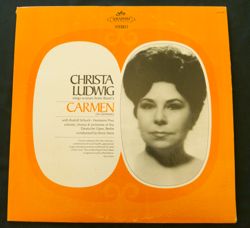 Christa Ludwig Sings Scenes from Bizet's Carmen  Seraphim Records: New York City