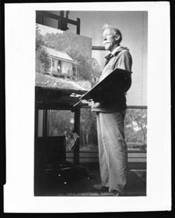 Adolph Shulz at easel