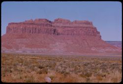 Big square butte along Hwy 464 12 mi. north of Kayenta, Ariz. in Monument Valley.
