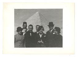 Roy Howard and company in front of the Great Pyramid of Giza
