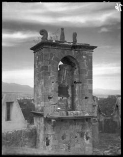 Church tower at church, Cholula, Huejotzingo convent.