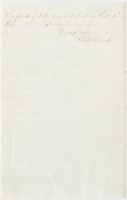 Caleb Blood to TAW, 8 February 1859
