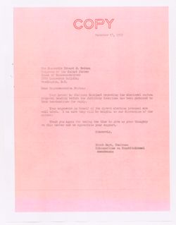 Correspondence - Congressional, 1969