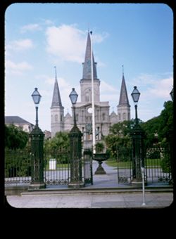 New Orleans. St. Louis Cathedral from Chartres  St.