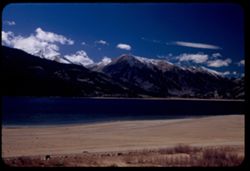 Grizzly and La Plata Peaks across Twin Lakes Reservoir south of Leadville Colorado