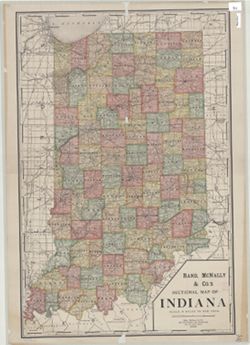 Rand, McNally & Co.'s sectional map of Indiana.