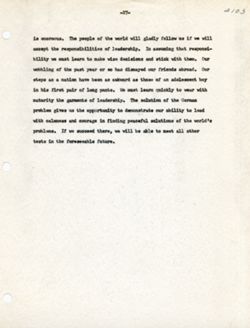 "Convocation Address: The United States and the German Problem." -Indiana University Auditorium. June 23, 1948