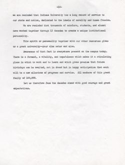 "Notes for Remarks Alumni Club Speeches." -Newark, New York City and Indiana May-June, 1952
