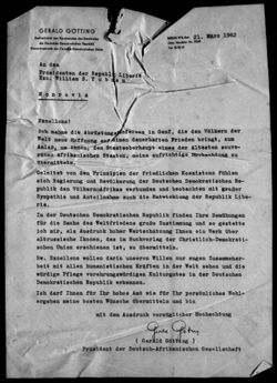 Diplomatic Correspondence - German Democratic Republic (East Germany) , 1962, undated