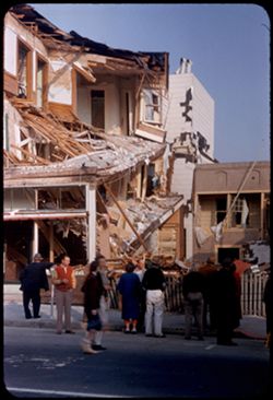 Exploded Apt. house at 2531 San Bruno Ave.