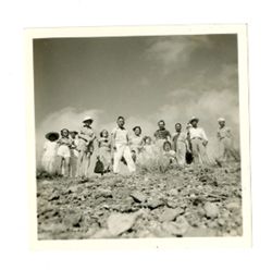 Group of people at the top of a hill