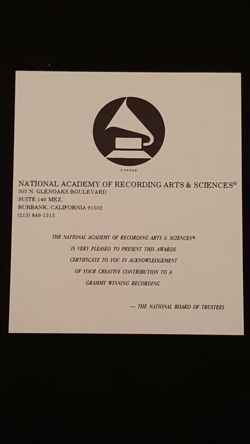 Grammy Contribution Award