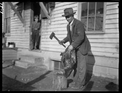 Walter Mathis, ax and turkey
