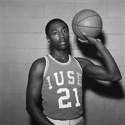 IU South Bend men's basketball player (number 21), 1970s