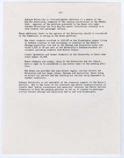 Proposed Statement on the Discontinuance of the Monon Passenger Trains, ca. 21 October 1958