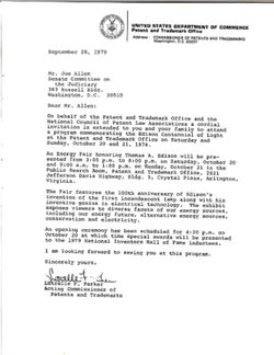 Letter from Lutrelle F. Parker to Joseph Allen, September 28, 1979