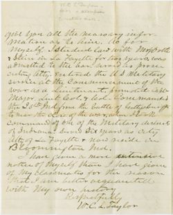 W.C.L. Taylor to Theophilus Wylie regarding members of the class of 1855, 2 August 1881