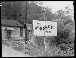 Whiskey sign top of Bent Mountain