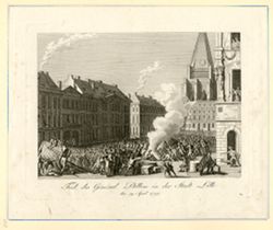 Tod des General Dillon in der Stadt Lille den 29 April 1792