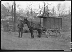 John McCoy and wagon, traveling over U.S., "The Old Hack"